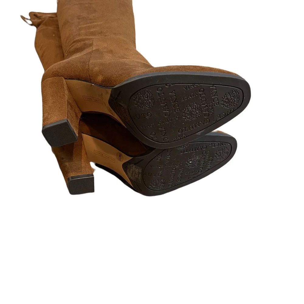 Vince Camuto Cognac Tapley Over The Knee Boot Size 5.5M/ 36 NWOB